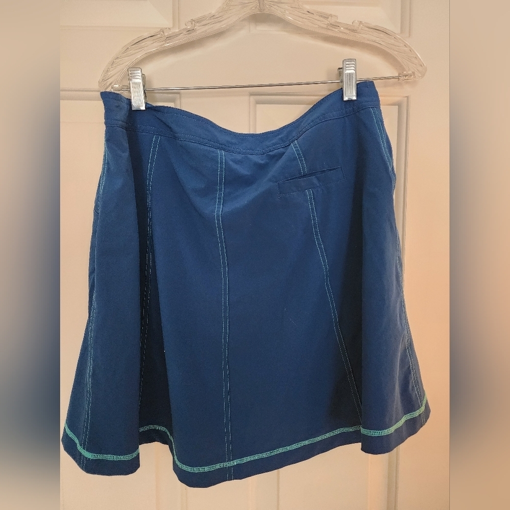 Title Nine Swingtastic Skort Skirt Teal Size 10 Upf50 Tennis Countryclub Active - Picture 3 of 12